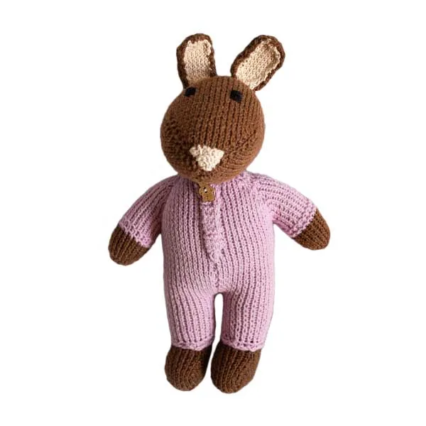 Brown Bunny in Pink Pyjamas
