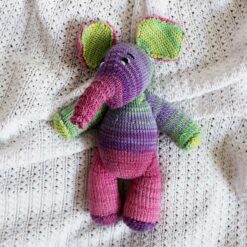 Knitted Colorful Baby Elephant